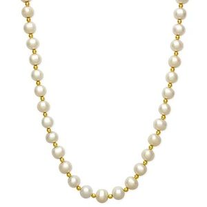 Beautiful 14k gold pearls necklace